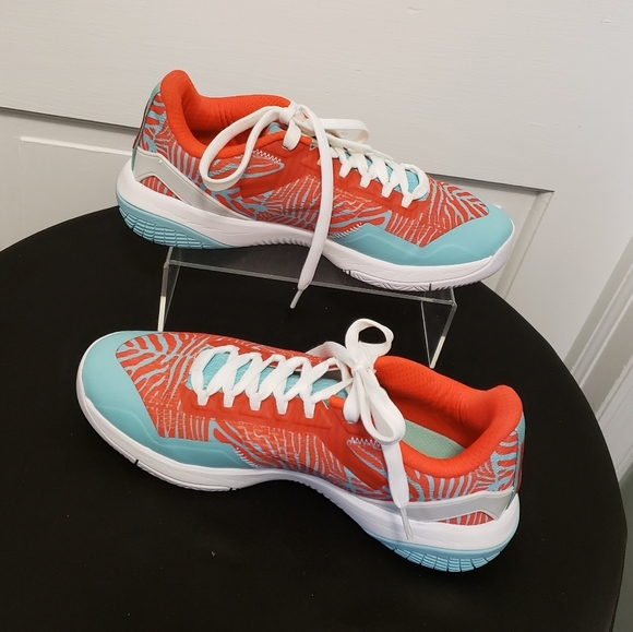 Moolah Neovolt Low Womens 9 Aqua Red Sneakers Lace Up Shoes 212007034